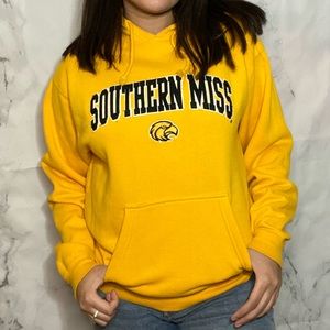 BRIGHT YELLOW SOUTHERN MISS HOODIE